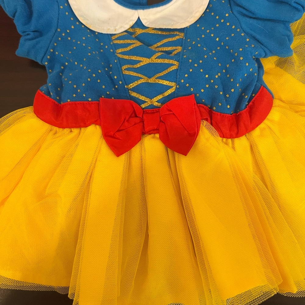 Disney Blue and Yellow Princess Dress with Red Bow